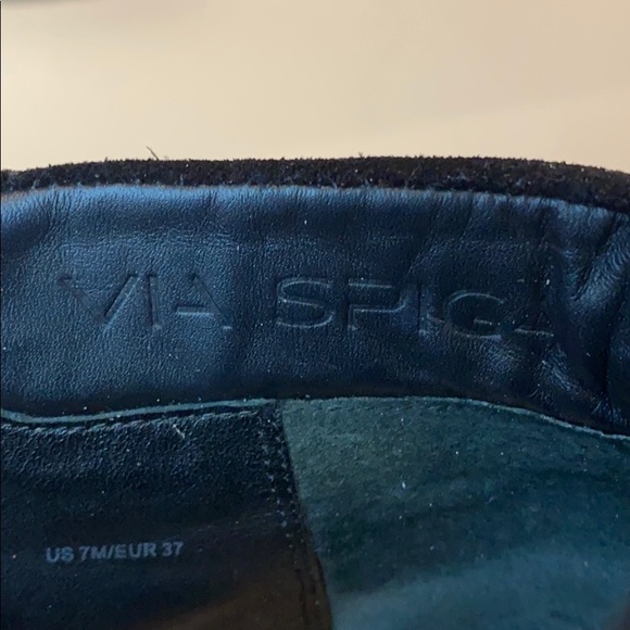 🆕 VIA SPIGA Black Suede Boots w/Satin Laces!!!NWOT!!! - Picture 11 of 12